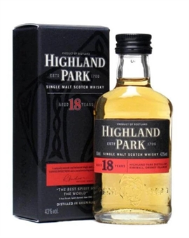 Highland Park 18 år Miniature Single Orkney Malt Scotch Whisky 43%